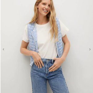 Mango Tweed pocket vest (M)